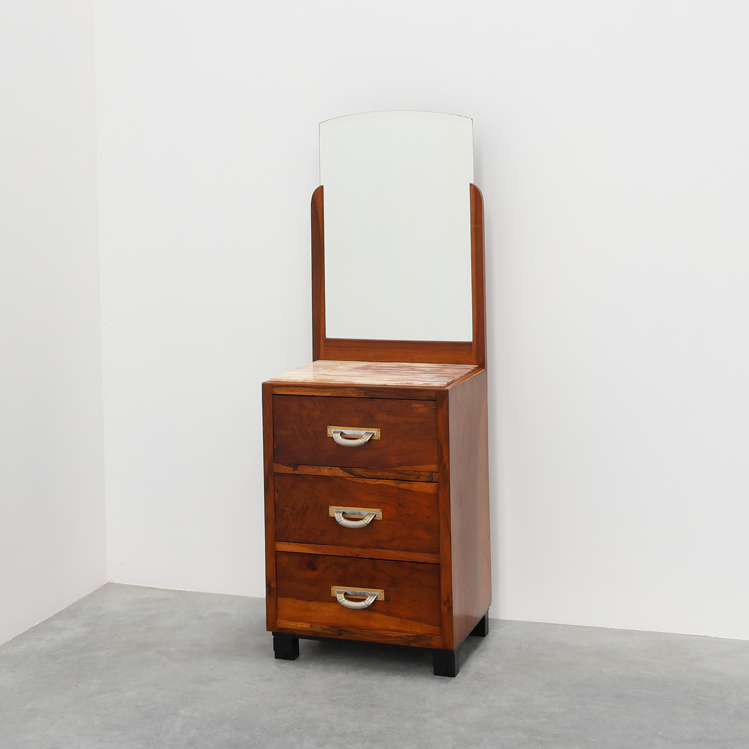 Art Deco Chest of drawers or dressing table with mirror, France 1930s-img